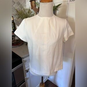 Women’s winter white spandex short sleeve top